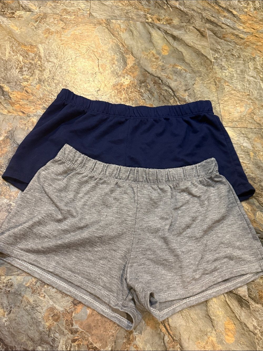 Elastic waist shorts for girls - one size. Bundle of two shorts